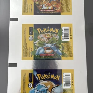 Pokémon 1st Edition Base Set Booster Uncut Foil Sheet